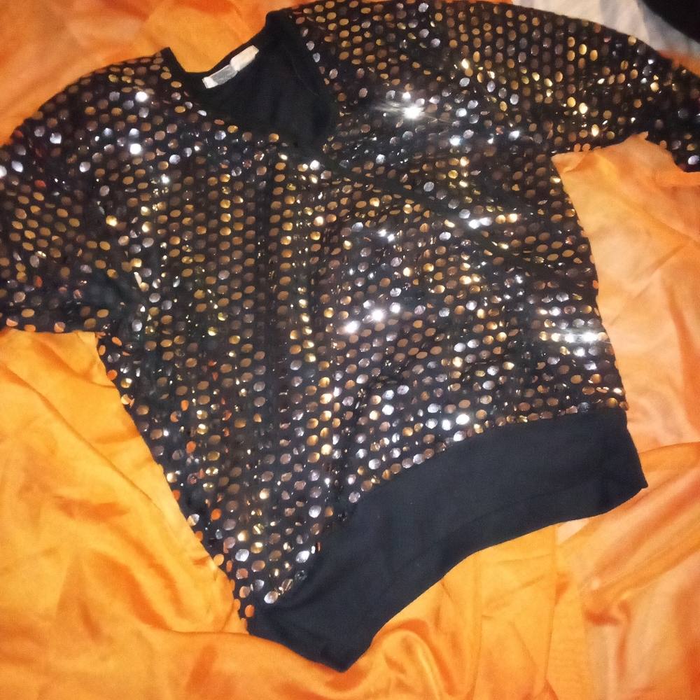 Squite black blouse  half sleeve med
